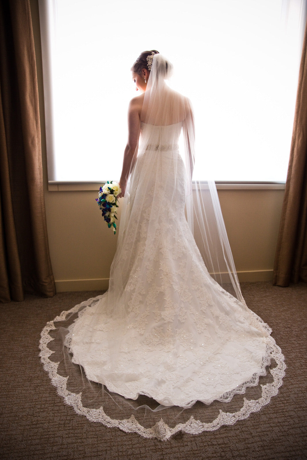 Long Lace Veil 108