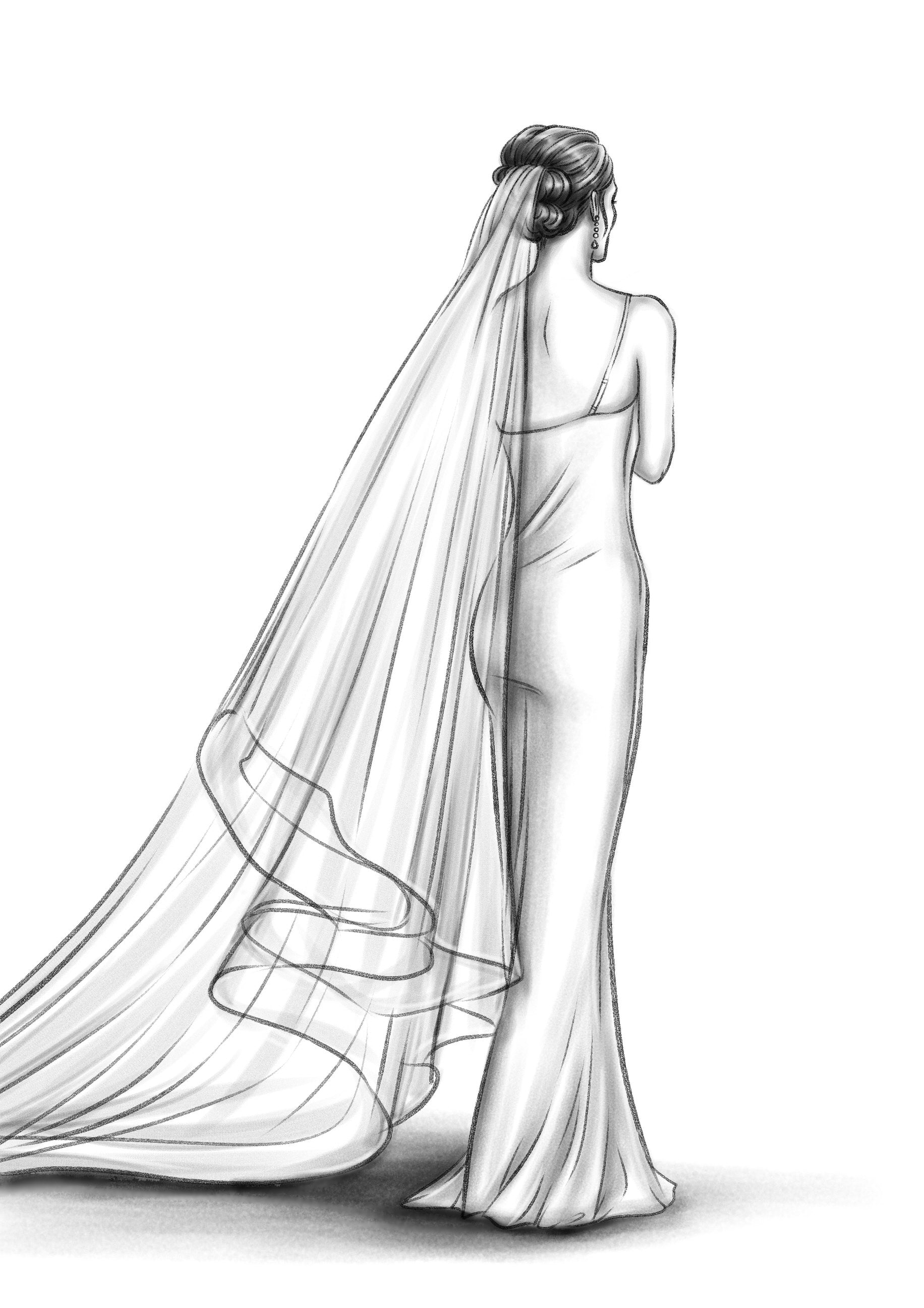 900+ Wedding Dress Sketch Stock Photos, Pictures & Royalty-Free Images -  iStock | Wedding dress illustration, Wedding dress drawing, Wedding dress  design